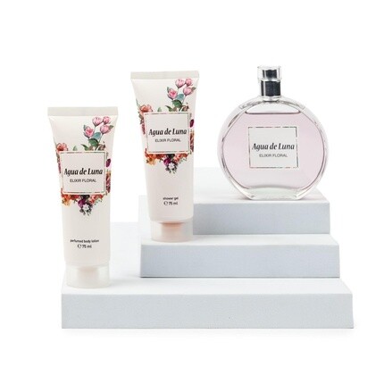 Agua De Luna Floral Elixir Gift Set For Women Eau De Toilette 100ml Body Cream 75ml Shower Gel 75ml Citrus And Floral Scent Long Lasting Fresh Fragrance — фото 3