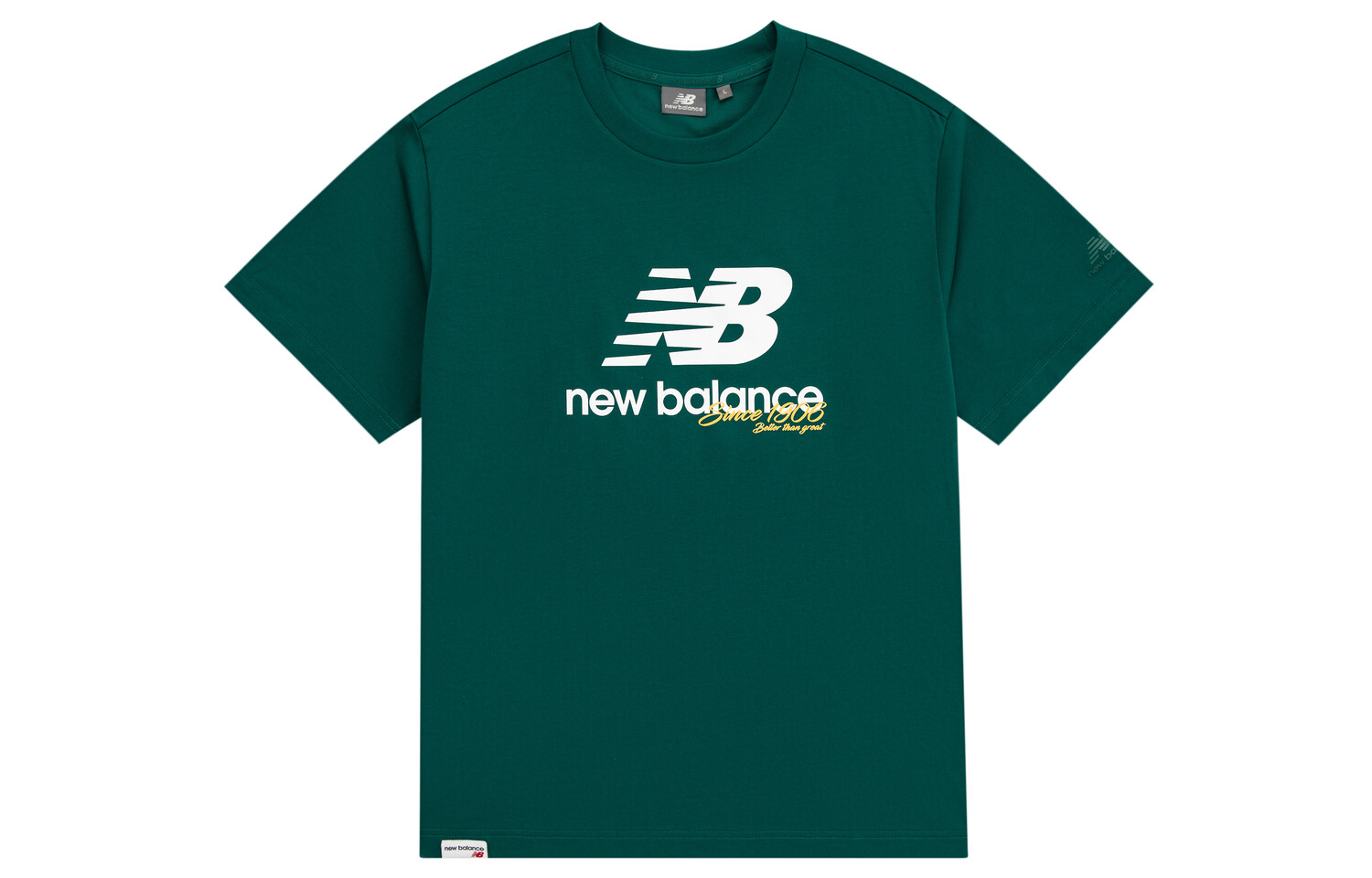 

Футболка мужская зеленая New Balance, зеленый