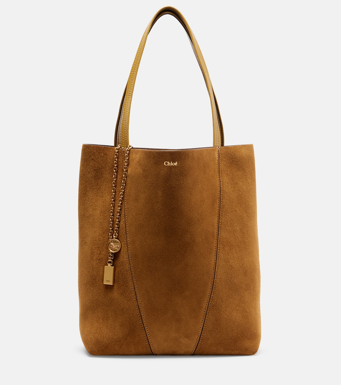 

Средняя сумка-тоут из спилка Spin Chloé, Gold Khaki