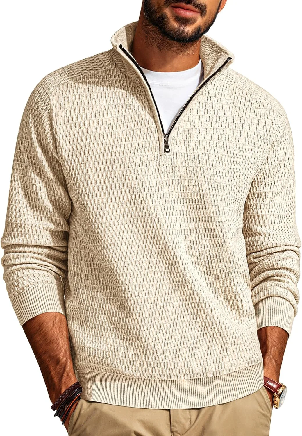 

PJ PAUL JONES мужской свитер с четвертью молнии Slim Fit