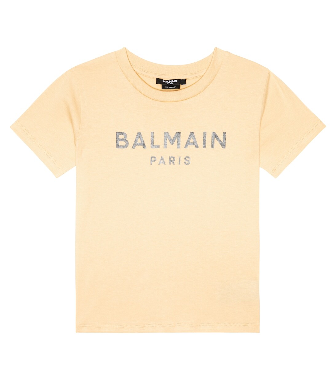 

Хлопковая футболка с логотипом Balmain, коричневый