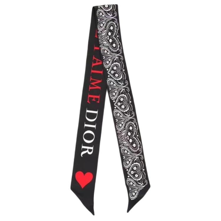 

DIOR Шёлковый шарф унисекс, Black