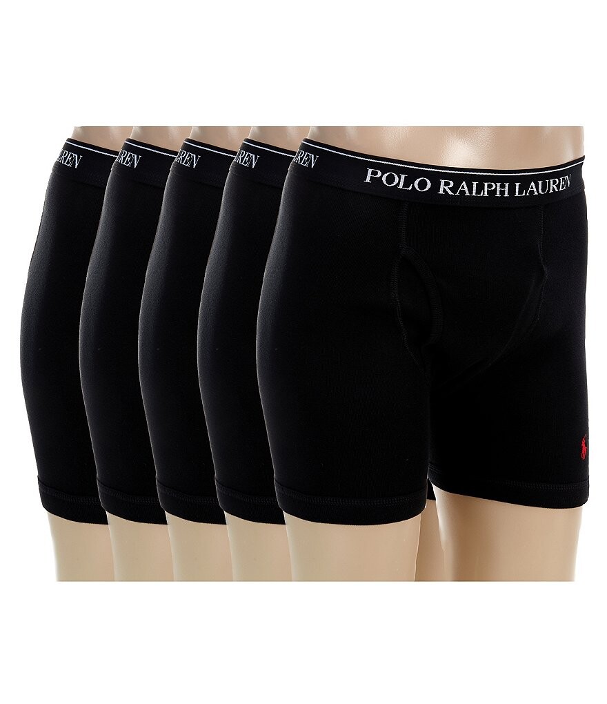 

Классические хлопковые трусы-боксеры Polo Ralph Lauren, 5 шт., черный