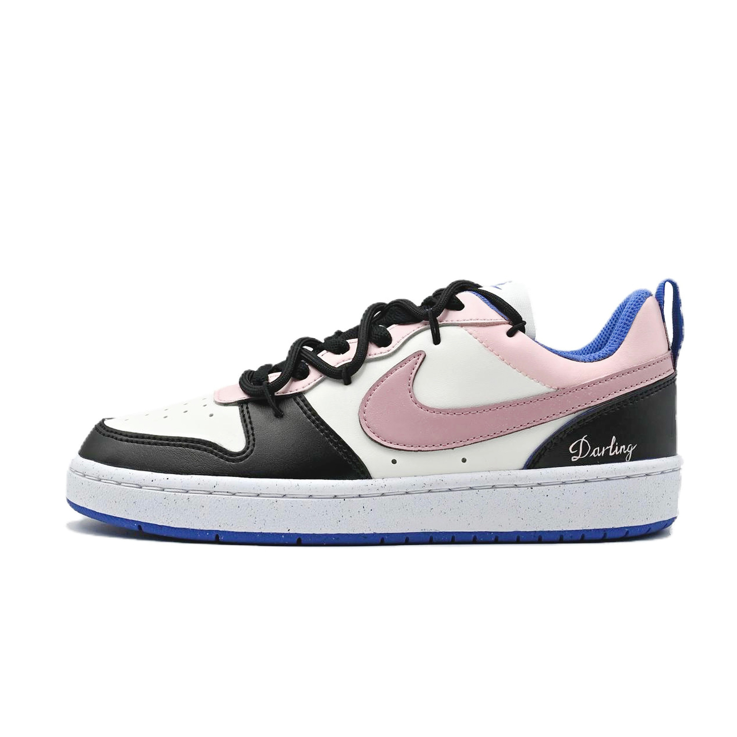 

Nike Детские кроссовки для скейтбординга Court Borough Moldy Flower Dream с нескользящей подошвой, износостойкие, черные, для подростков