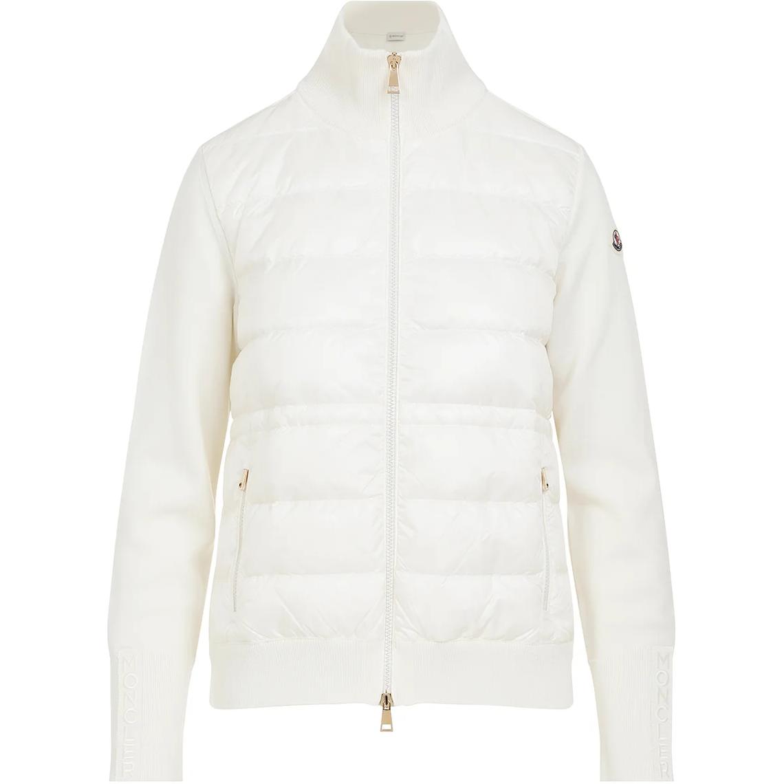 

Moncler Трикотажная стеганая куртка на молнии, White