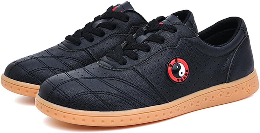 

Мужские и женские обувь для боевых искусств, дышащие кроссовки для ходьбы и фитнеса, удобные кожаные туфли для Кунг-фу и Тай-чи, модные обувь для Вин Чун Ukuboxbag, черный