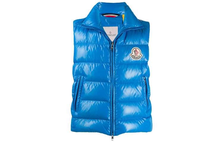 

Пуховик мужской синий Moncler