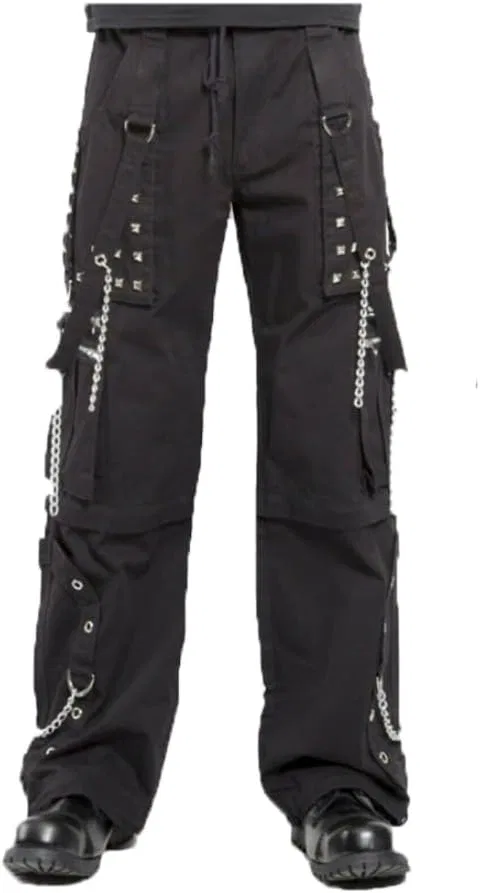 Джинсы Electro Bondage Rave Gothic Cyber Chain Goth Punk Rock Emo Generic, черный — фото 2