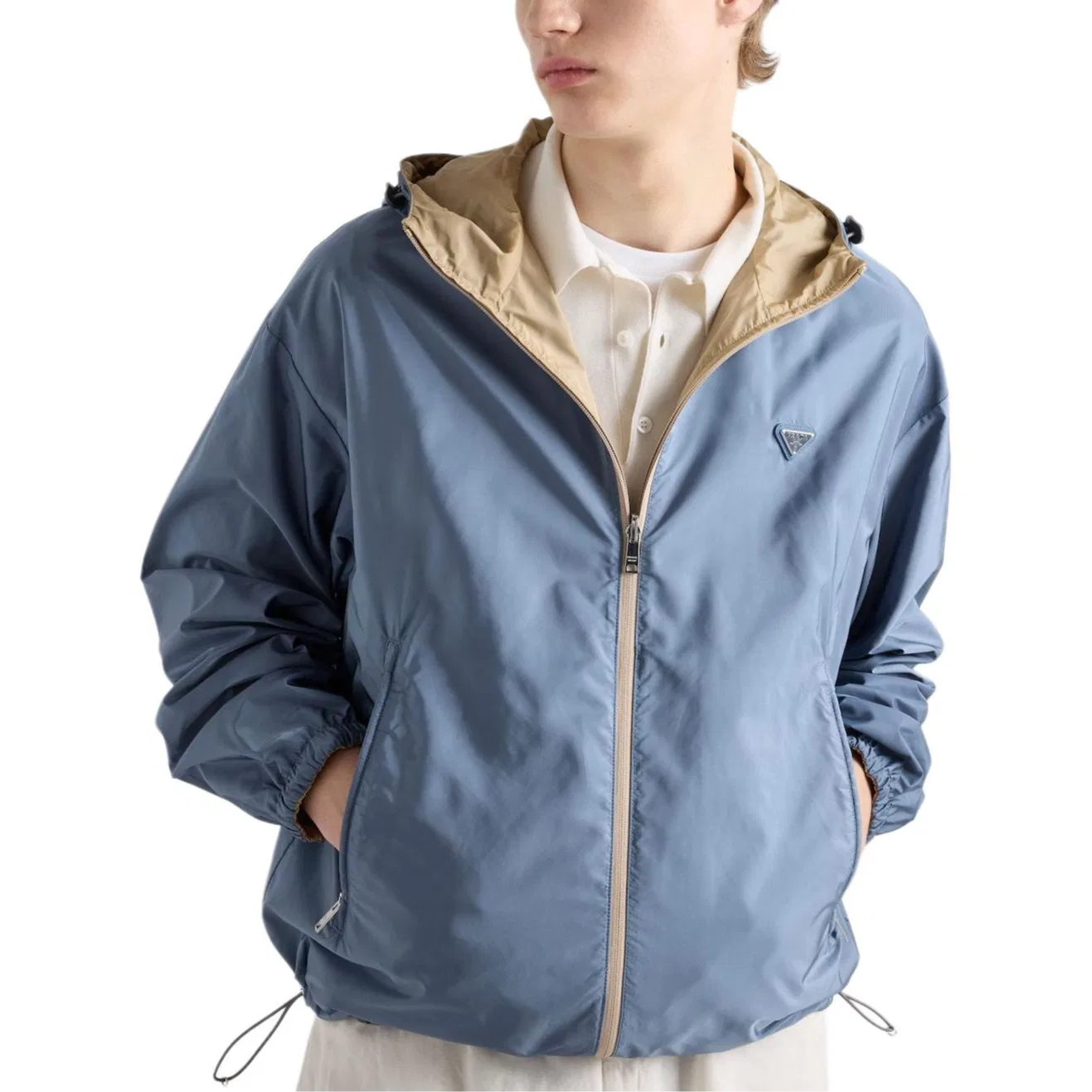 Куртка Re Nylon мужская PRADA, Blue Camel — фото 3