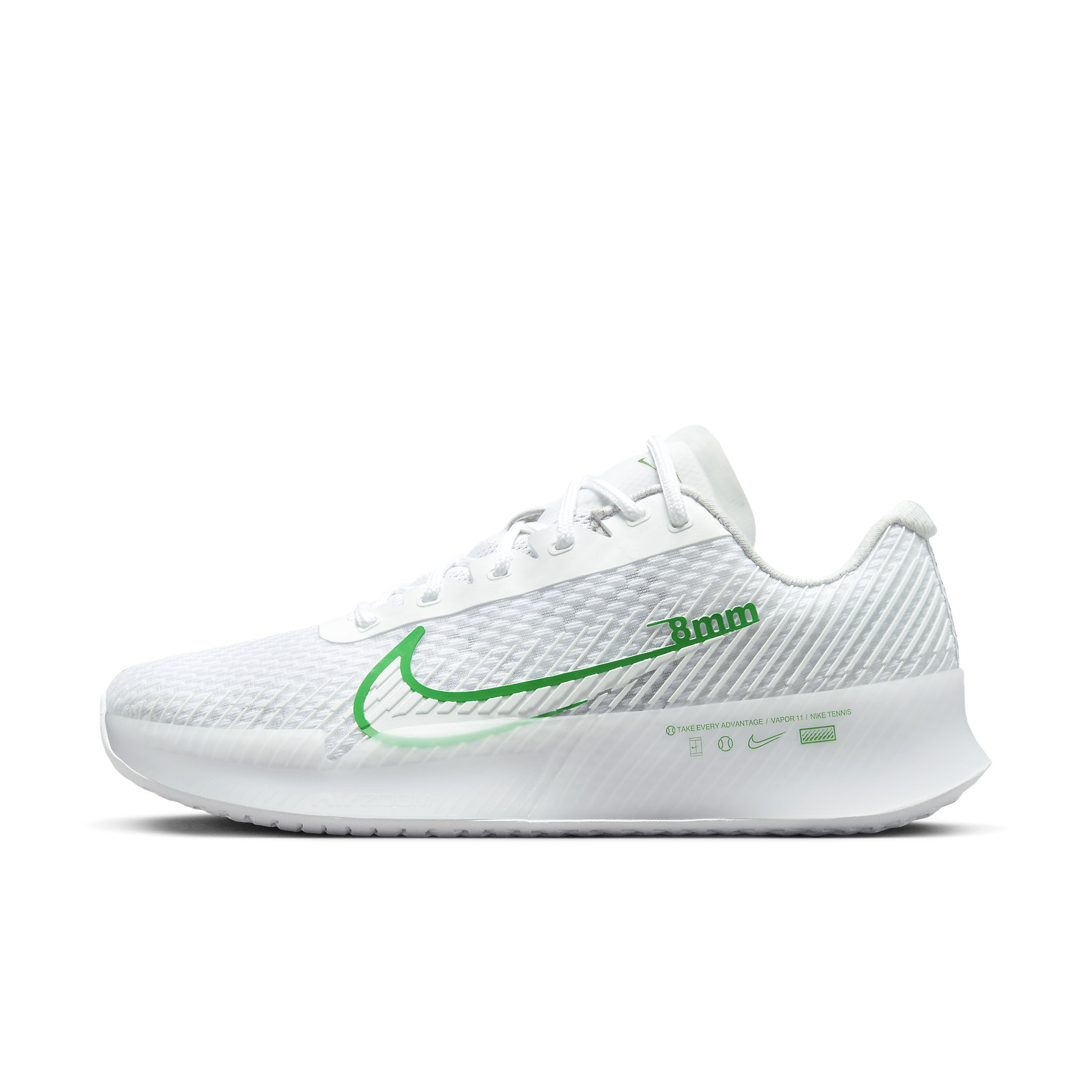 

Теннисные кроссовки Nike Air Zoom Vapor 11 женские, White/Green