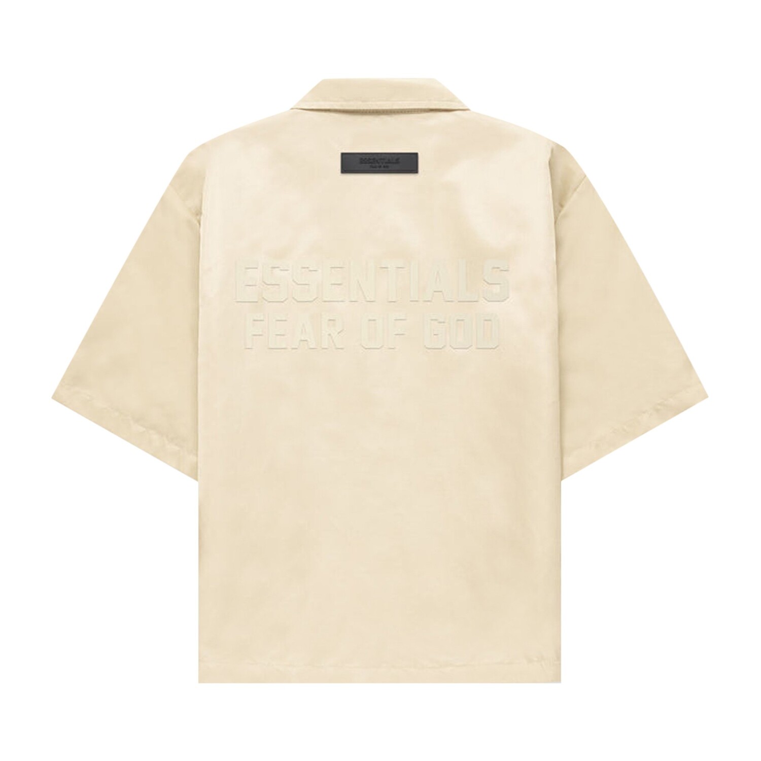 Детская нейлоновая рубашка с короткими рукавами Fear of God Essentials, цвет Egg Shell — фото 2