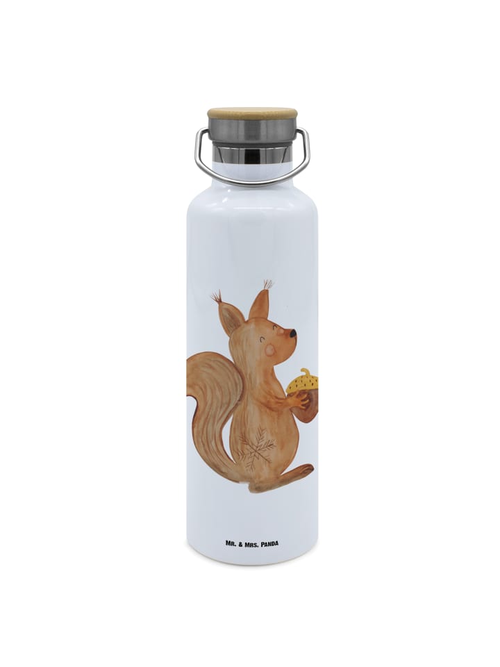 

Mr. & Mrs. Panda Бутылка для напитков с изображением белки на Рождество, без надписей, белого цвета