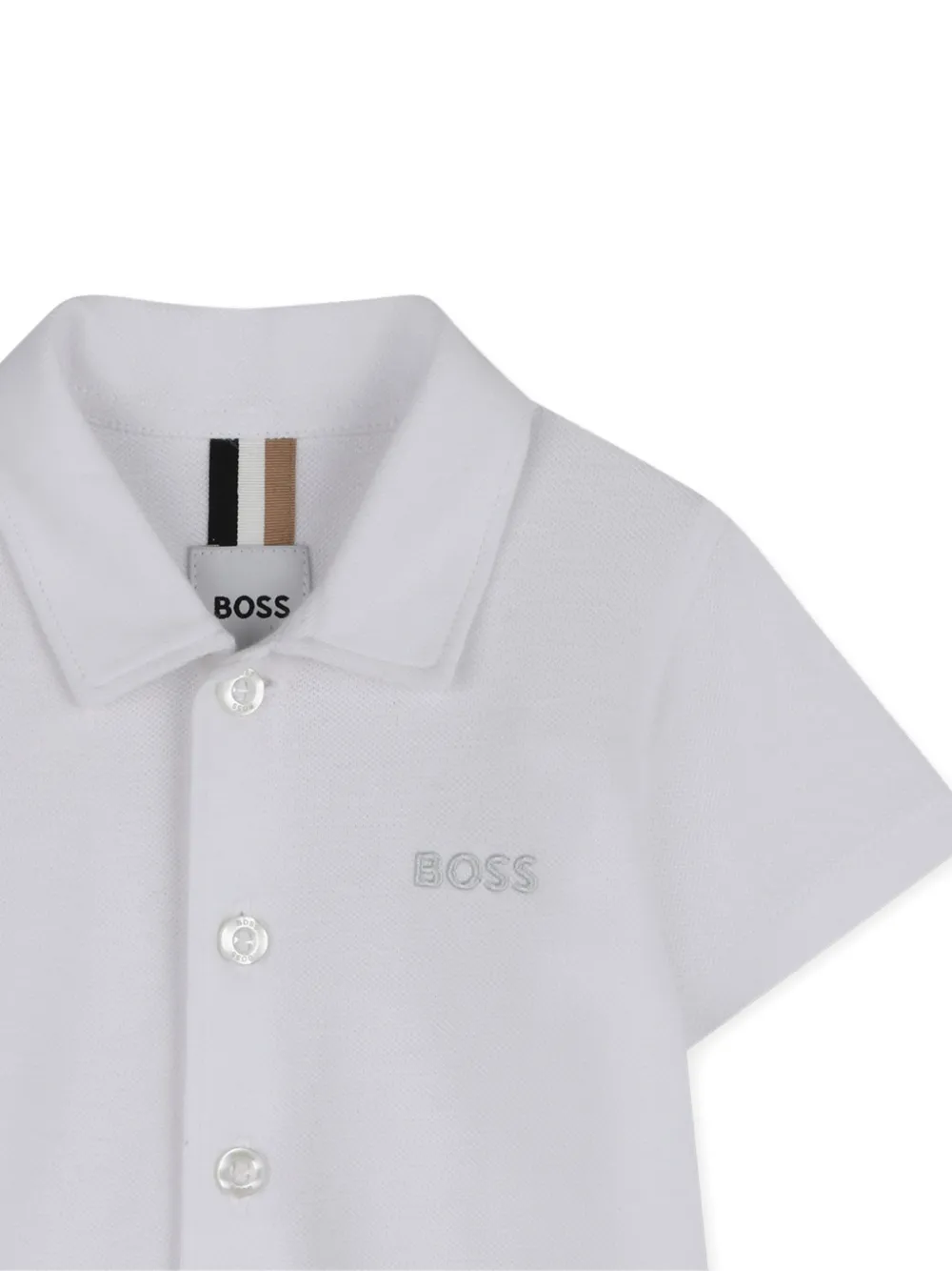 Рубашка с короткими рукавами Boss Kidswear, белый — фото 3