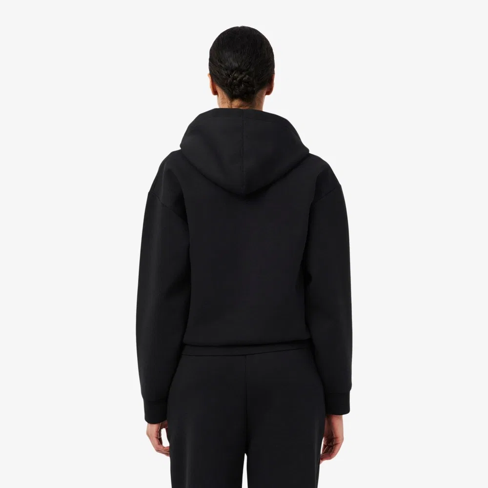 Худи Lacoste женская на молнии, спортивная, черная — фото 3