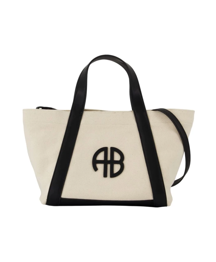 

Бежевая хлопковая сумка-шоппер Anine Bing, бежевый