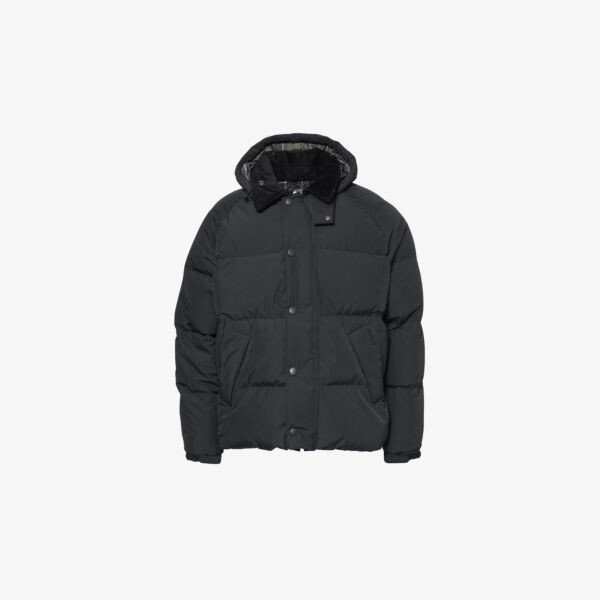 

Куртка-Пуховик с капюшоном, стандартного кроя Barbour, черный