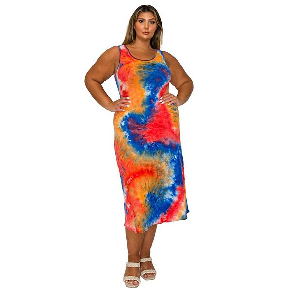 

Платье-майка Zola в технике тай-дай Plus size L I V D