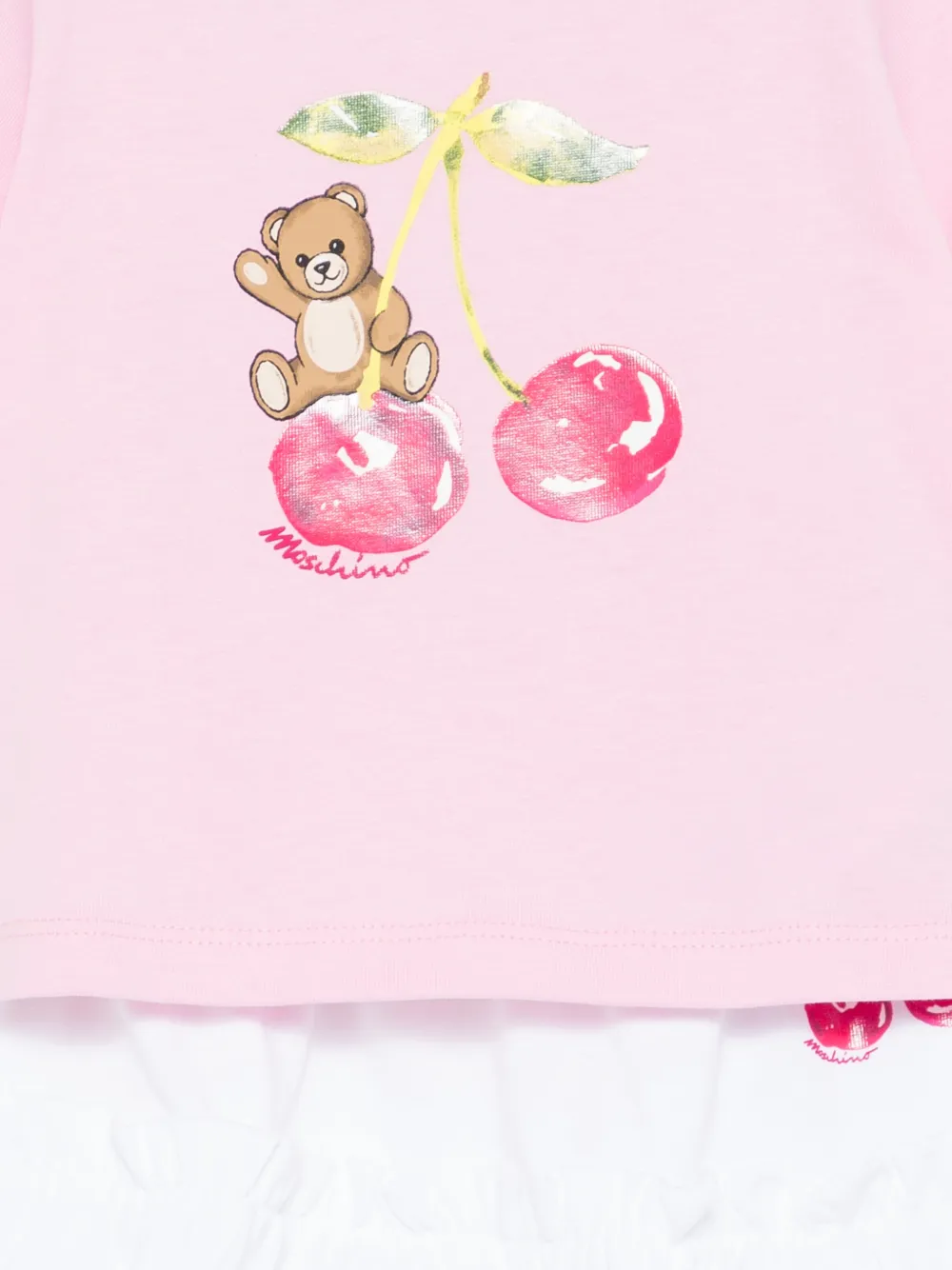 Комплект с юбкой и принтом "Тедди" Moschino Kids, розовый — фото 3