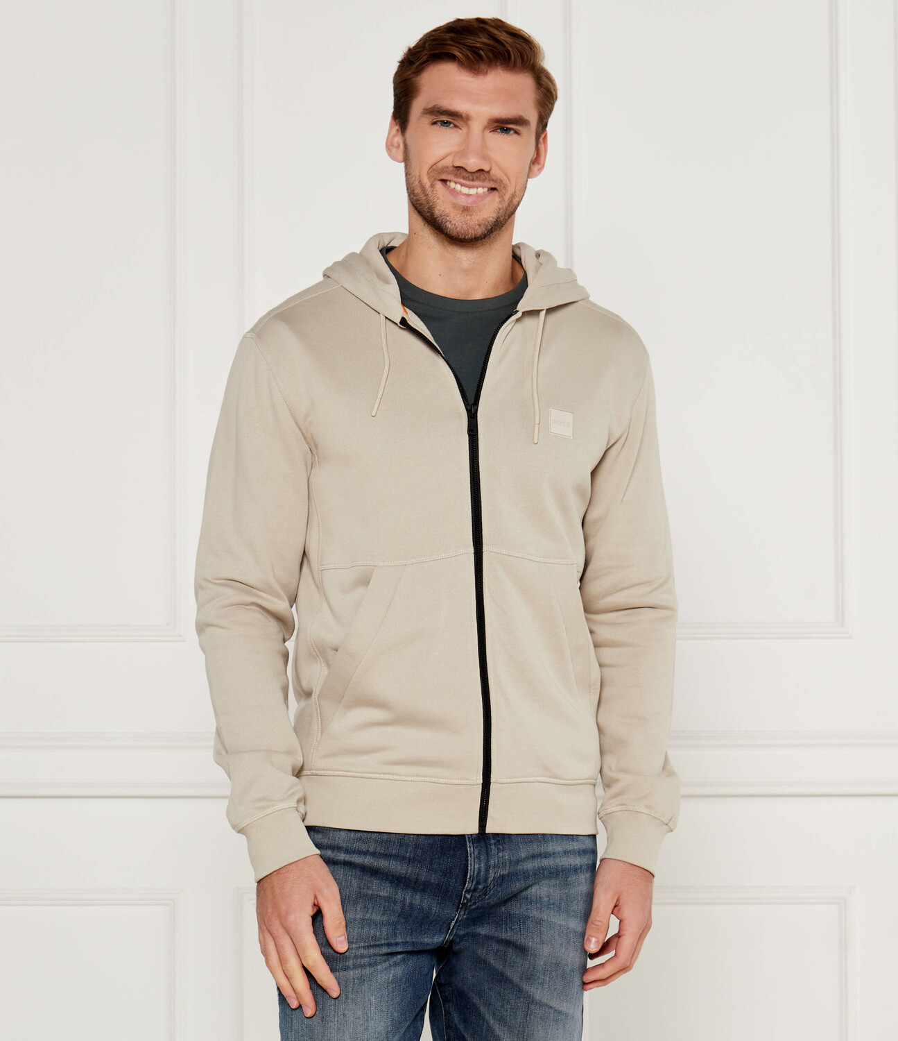 

Толстовка BOSS ORANGE Zetalky Regular Fit, бежевый