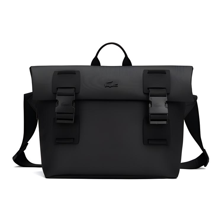 

LACOSTE ПВХ мужская сумка через плечо кроссбоди черная, Black