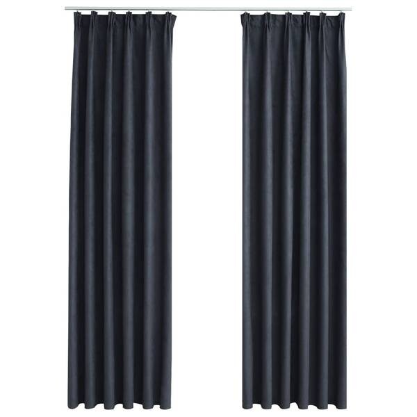 

Штора vidaXL (2 шт) 299470, 140x245x1 см, антрацитовый
