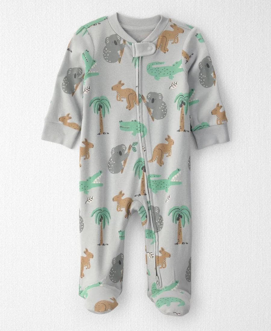 Little Planet by Carters Baby Boys' Organic Cotton Aussie Friends Sleep and Play Carter's, серый
