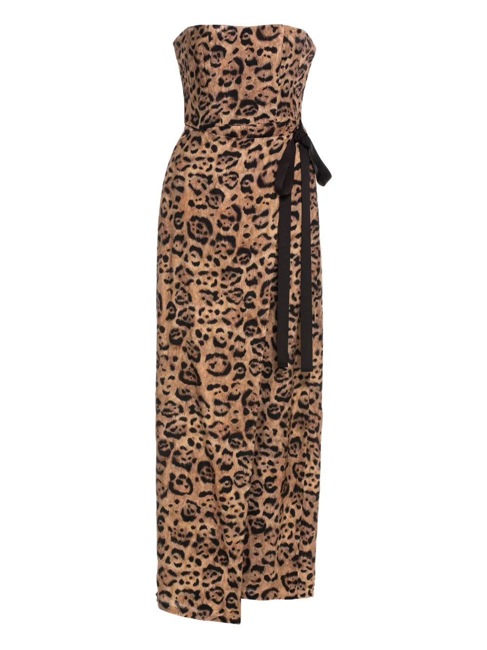 

Платье миди с запахом и леопардовым принтом AGUA BY AGUA BENDITA, коричневый