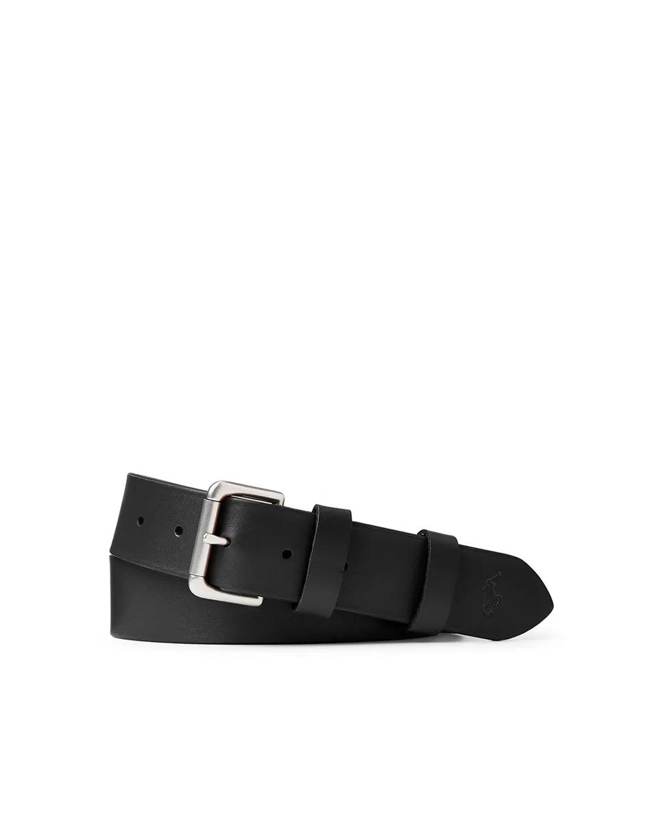 

Мужской кожаный ремень с клеймом лошади Polo Ralph Lauren, чёрный