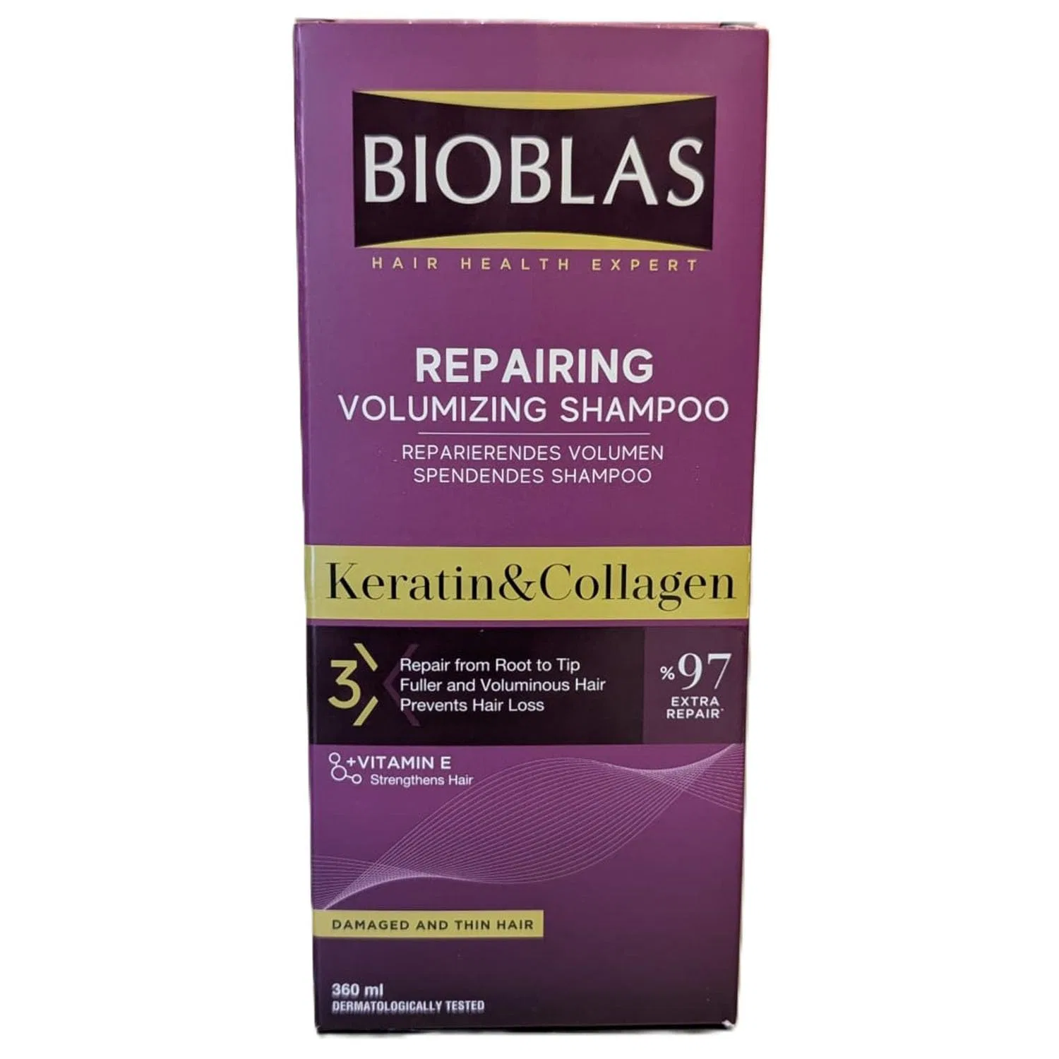 Шампунь для объема с кератином и коллагеном «Repairing Volume» от Bioblas
