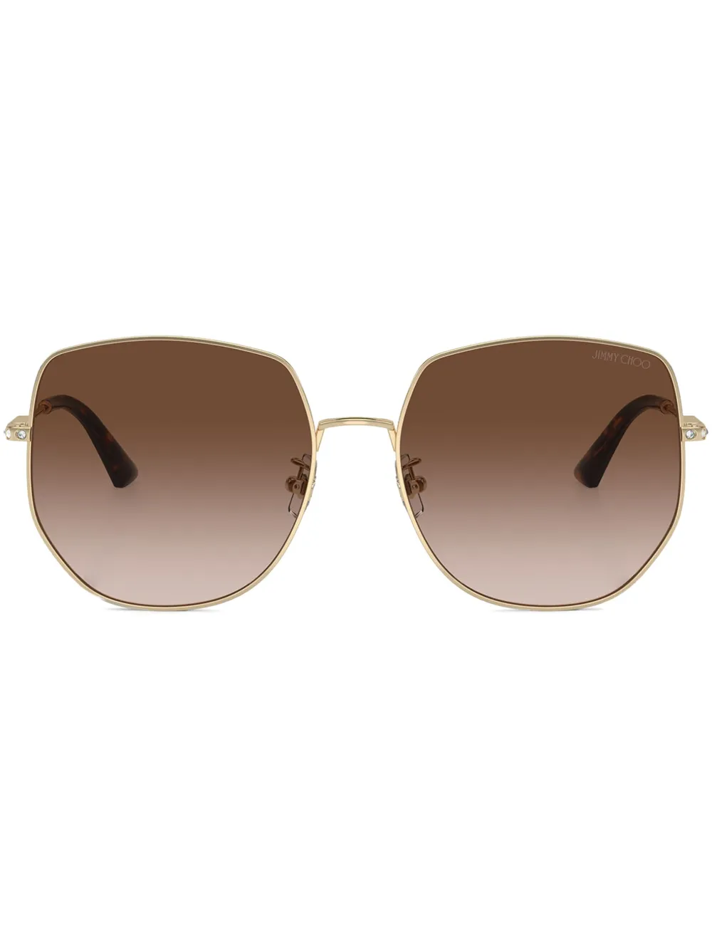 

Солнцезащитные очки с кристаллами Jimmy Choo Eyewear, золотой