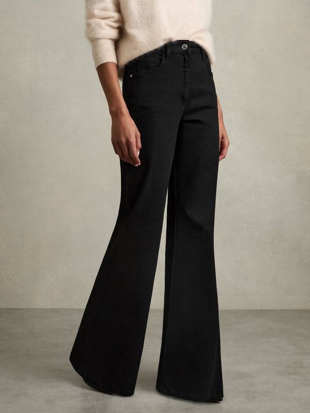 

Расклешенные джинсы petite bonnie Reiss, черный