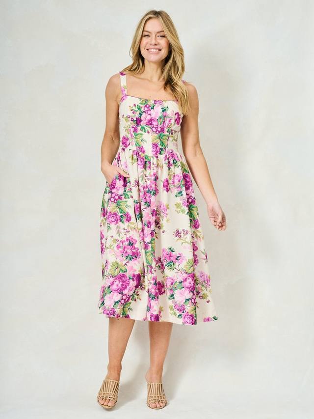 

Платье миди Alina Floral Hope & Ivy, Cream Multi