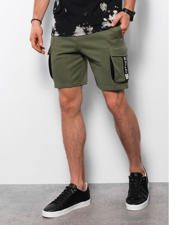 

Тканевые шорты regular fit Ombre, хаки