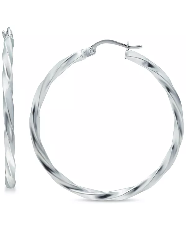 

Серьги-Кольца Twist из стерлингового серебра, созданные для Macy's Giani Bernini, silver