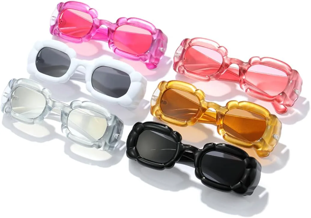 

Женские солнцезащитные очки конфетных цветов UV400 в винтажном стиле с градиентом; мужские очки с широкими дужками неправильной формы UUPTTPL, Black Gray