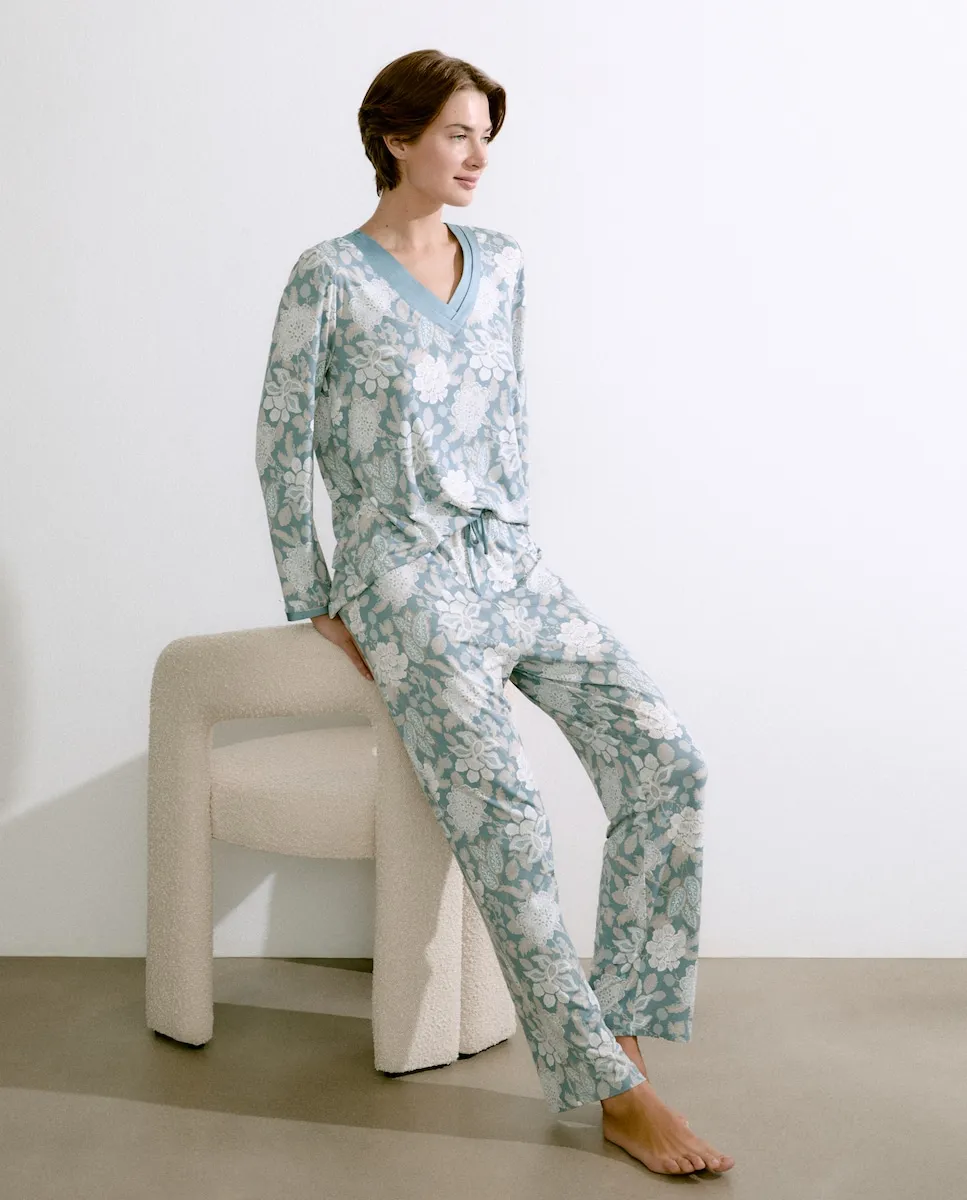 

Пижама с цветочным принтом Énfasis, синий