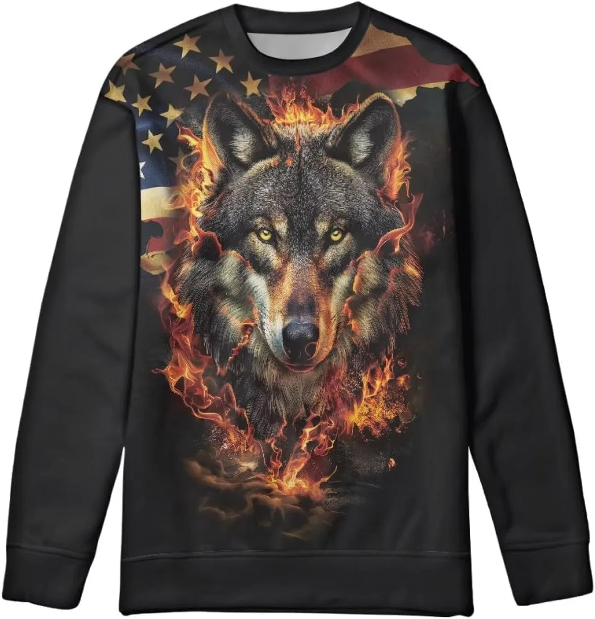 Детский свитшот ZPINXIGN, цвет Wolf Flame — фото 3