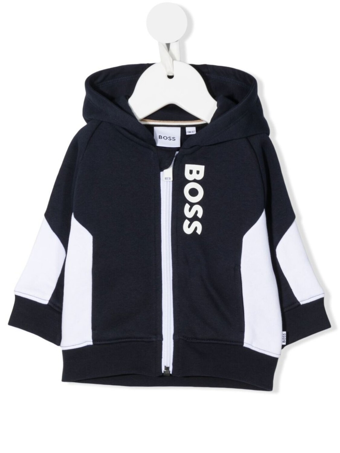 

BOSS Kidswear худи с логотипом, синий