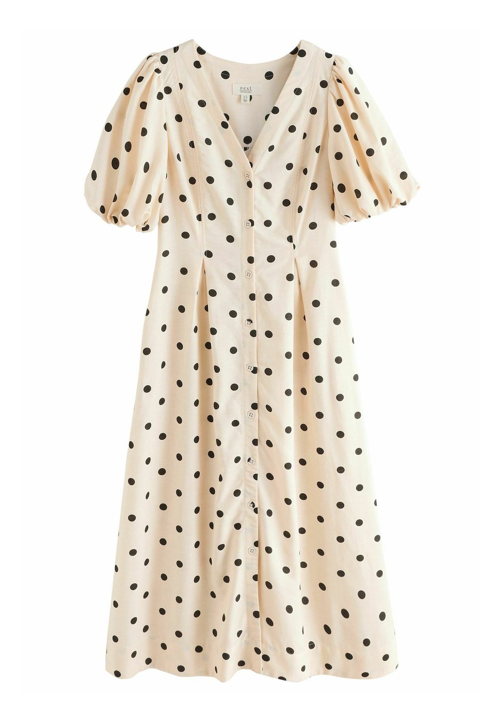 

Повседневное платье REGULAR FIT PUFF SLEEVE MIDI Next, бежевый