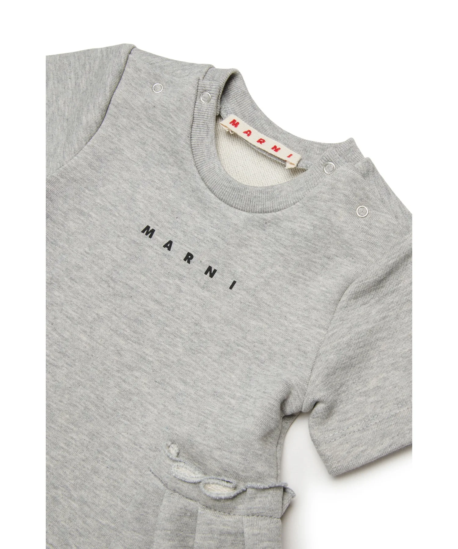 Детское платье из хлопка MARNI KID M01802M00V0 светло-розовое — фото 2