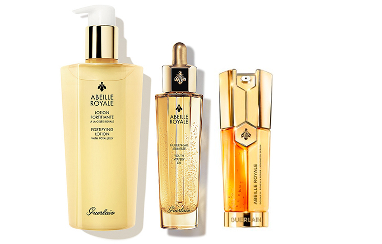 Набор из 3 восстанавливающих сывороток Imperial Bee Essence Restorative Essence Water с двойным эффектом для ухода за кожей, против морщин и старения Guerlain, emperor bee lifting & firming skin care 3-piece set 150ml (3.0 restoring honey) — фото 2