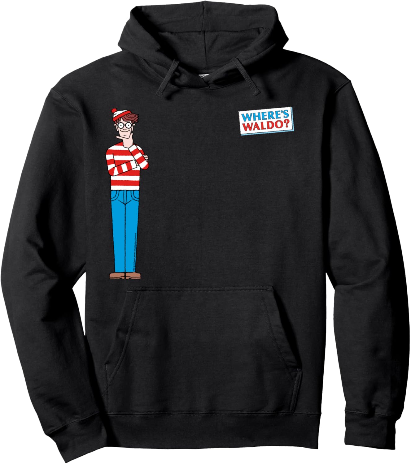 

Ищите тревогу! Классическая толстовка с капюшоном Where'S Waldo, черный