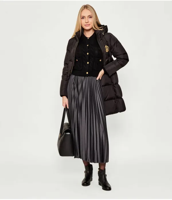 Шерстяной кардиган с косами cropped fit Polo Ralph Lauren, черный — фото 2