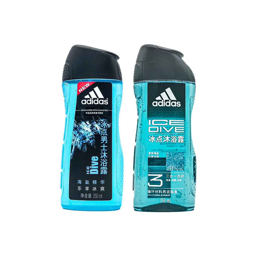 

Усовершенствованный гель для душа 3 в 1: очищение и увлажнение, 250 мл + 250 мл Adidas, ice point 250ml+ice point 250ml