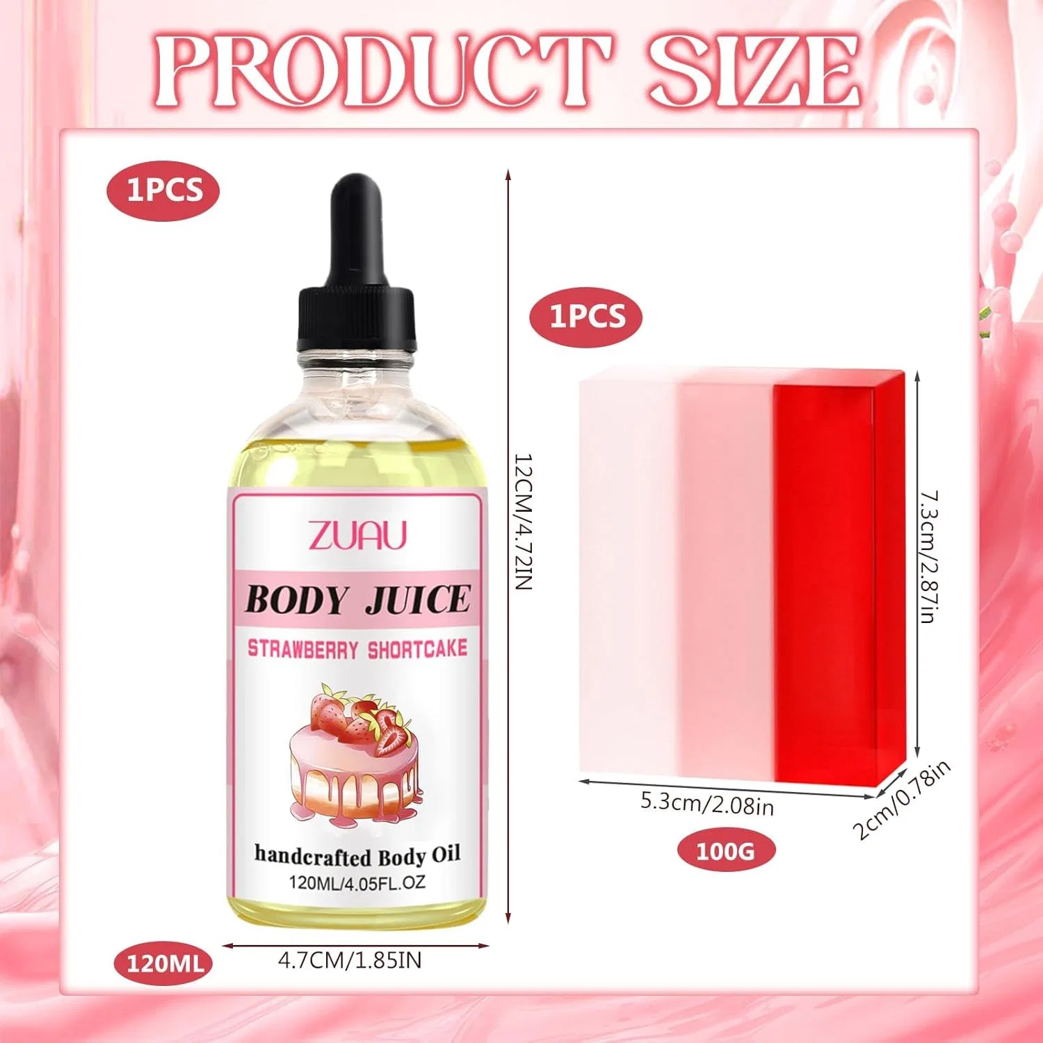 Масло для тела Body Juice Oil с ароматом клубники Showheel — фото 2