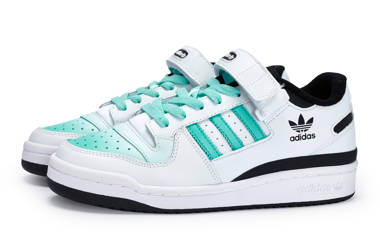 Кроссовки adidas originals FORUM Skateboarding Shoes Unisex Low-top Black/Tiffany, белый — фото 3