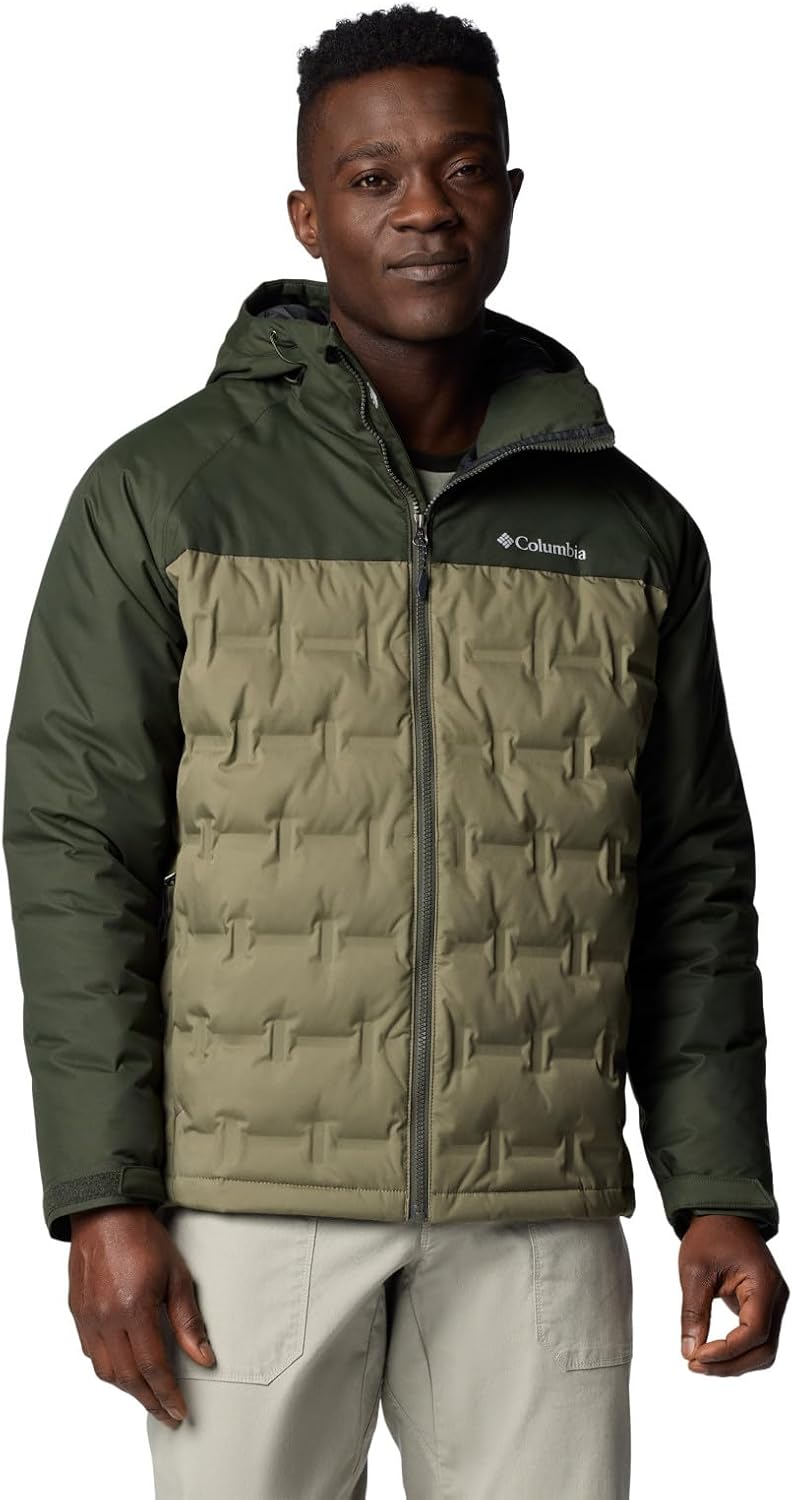 

Columbia мужская куртка Grand Trek III Down Hooded, Stone Green/Greenscape