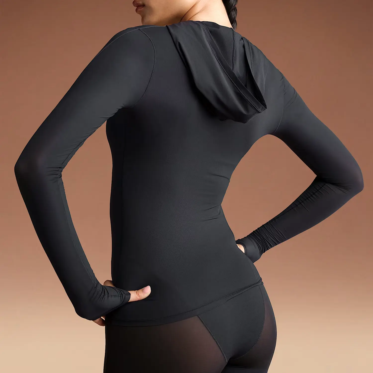 SKIMS Weightless Layers женская худи на молнии Nike, черный — фото 3