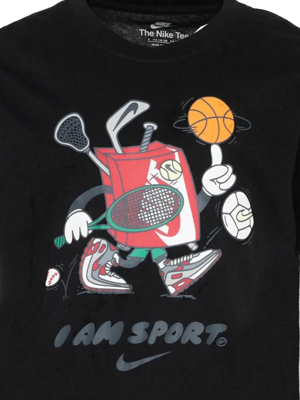 Футболка с коротким рукавом и графическим принтом Nike Kids, черный — фото 4