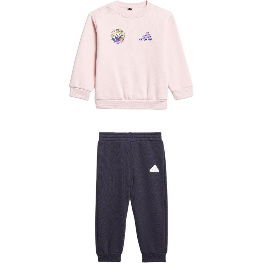 Повседневный спортивный костюм FW24 для малышей Adidas, розовый/темно-синий — фото 2